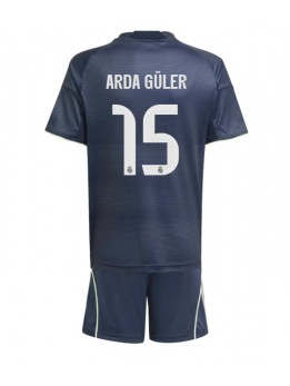 Detské Futbalové oblečenie Real Madrid Arda Guler #15 2025-26 Krátky Rukáv - Preč (+ trenírky)